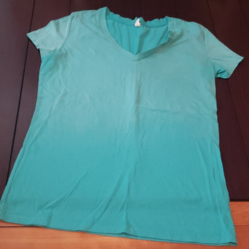 Colorfast blue tee